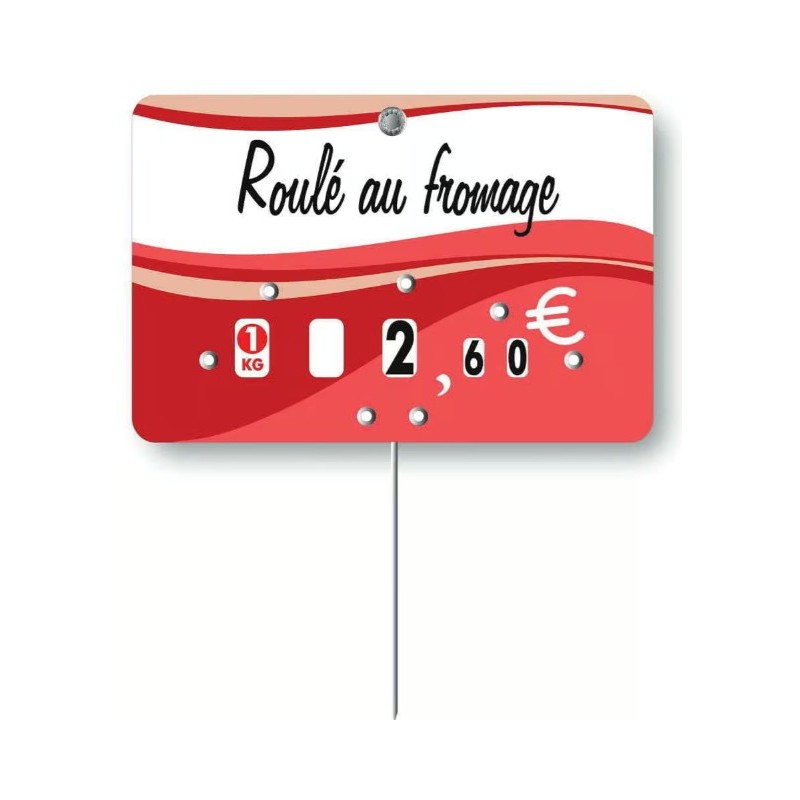 ETIQUETTE EVASION CHARCUT. TRAIT 105x70 mm - à texte, à roulettes, pi