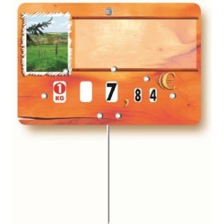 ETIQUETTE PAPRIKA PRAIRIE 120x80 mm - neutre, à roulettes, pique inox