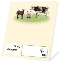 CHEVALET FROMAGE MIXTE NEUTRE 60x100 mm (lot de 10)