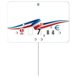 ETIQUETTE RUBAN BBR NEUTRE 105x70 mm - à roulettes, pique inox (lot d