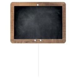 ETIQUETTE RUSTIK 240x160 mm - neutre, sans roulettes, pique inox (lot