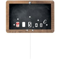 ETIQUETTE RUSTIK 120x80 mm - neutre, à roulettes, pique inox (lot de 