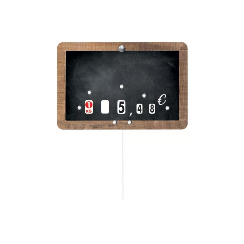 ETIQUETTE RUSTIK 120x80 mm - neutre, à roulettes, pique inox (lot de 