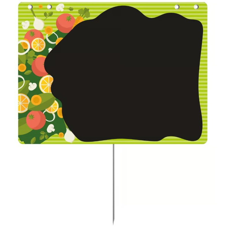 ETIQUETTE FARANDOLE 200x150 mm - neutre, pique inox (lot de 10)