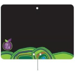 ETIQUETTE BON ET LOCAL 150x100 mm - neutre, pique inox (lot de 10)