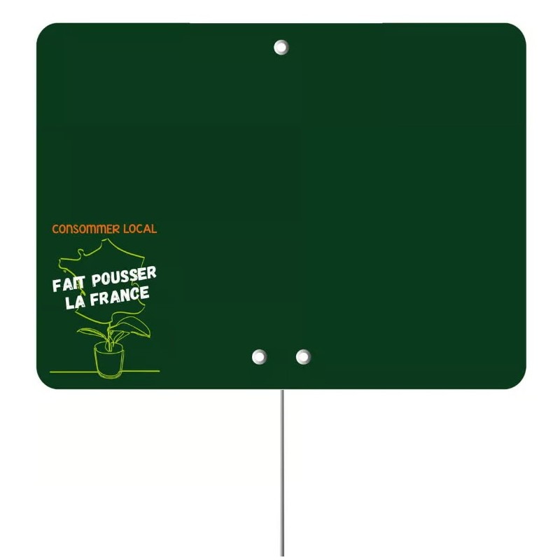 ETIQUETTE CONSOMMER LOCAL…FRANCE 200x150 mm - neutre, pique inox (lot