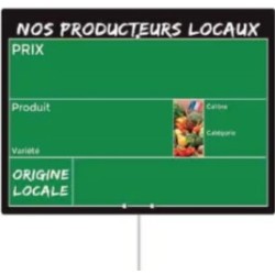 ETIQUETTE PRODUCTEURS LOCAUX 200x150 mm - VOCC, pique inox (lot de 10