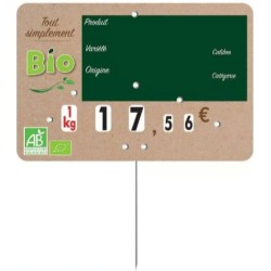 ETIQUETTE SIMPLT BIO 150x100 mm - VOCC, roulettes, pique inox (lot de