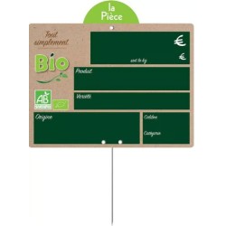 ETIQUETTE SIMPLT BIO 200x150 mm - VOCC, disque poids, pique inox (lot