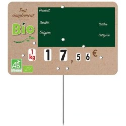 ETIQUETTE SIMPLT BIO 200x150 mm - VOCC, roulettes, pique inox (lot de