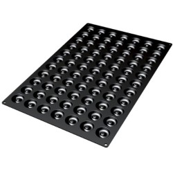 PLAQUE SILICONE 600X400 - 77 mini savarins Ø 41xht12 mm - 12ml