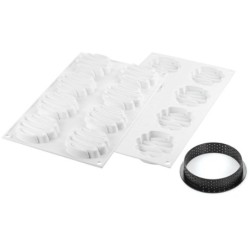 KIT PLAQUE SILICONE - 8 tartelettes honoré Ø 80xht20 mm - 34ml