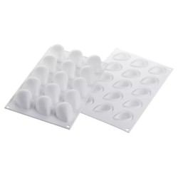PLAQUE SILICONE 300X175 - 15 mini fraises 48x34xht33 mm - 30ml