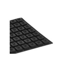 PLAQUE SILICONE 600X400 - 77 mini savarins carrés 38x38xht13.5 mm - 1