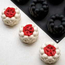 PLAQUE SILICONE 400X300 - 12 nuages Ø 75xht45 mm - 40ml