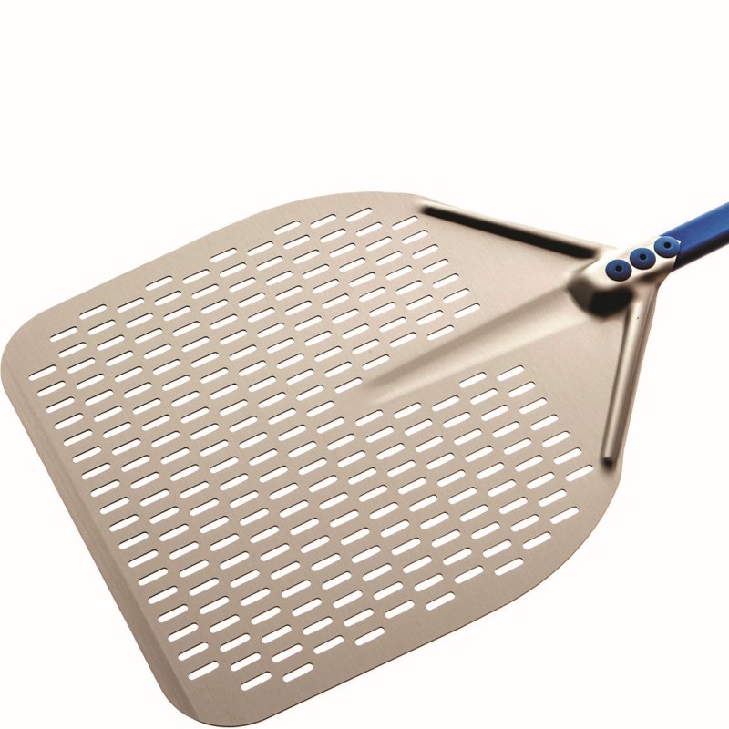 PELLE A PIZZA ALU ANODISE PERFOREE 330x330 - manche bleu 1500 mm