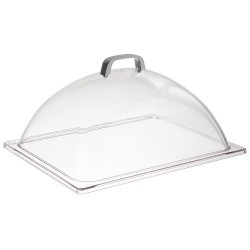 CLOCHE POLYCARBONATE TRANSPARENT AVEC POIGNEE - 330x280 ht 170 mm