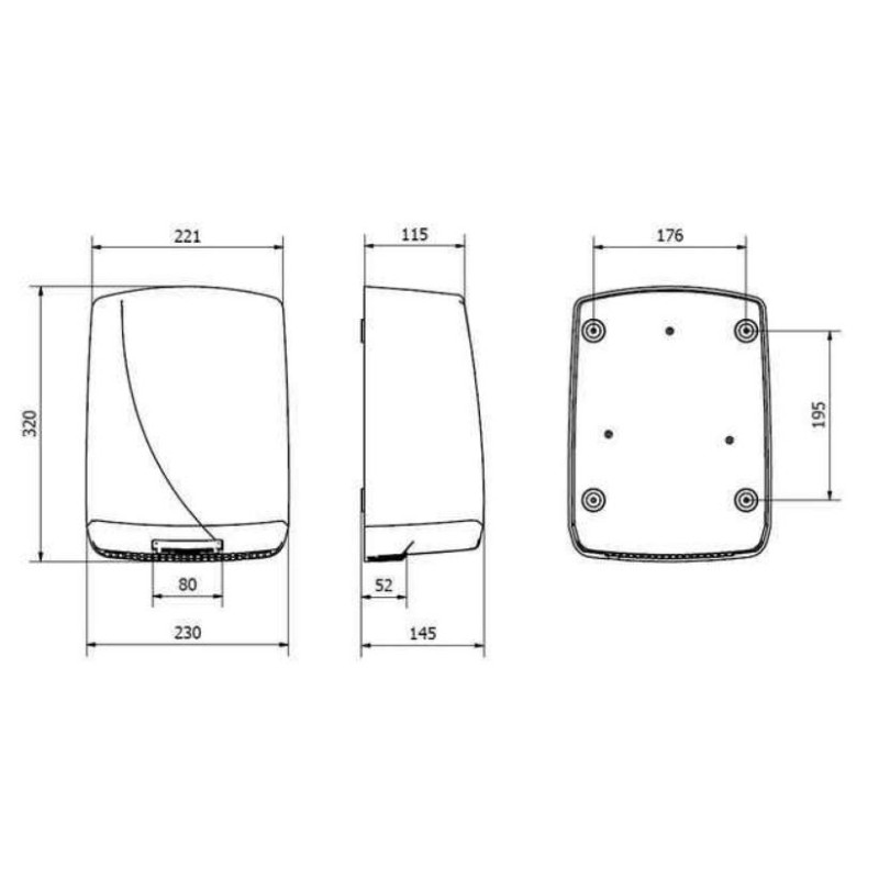 SECHE MAINS MINI STANDARD AUTOMATIQUE - BLANC