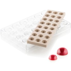 KIT MOULE POUR CHOCOLAT - 24 demi sphères Ø 31xht16.5 mm - 8.5ml