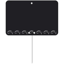 ETIQUETTE POISSONNERIE PVC NOIR ARDOISE - neutre (le lot de 10)