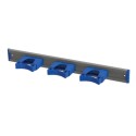 RAIL ALU PORTE OUTILS LG 500 MM + 3 PORTES OUTILS BLEU
