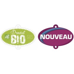 OVALE "bio / nouveau" - 11x8 cm (lot de 10)
