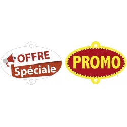 OVALE "promo / offre spéciale" - 11x8 cm (lot de 10)