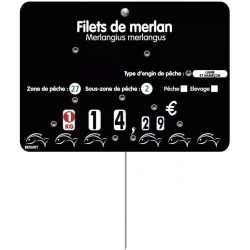 ETIQUETTE POISSON BLACK FISH