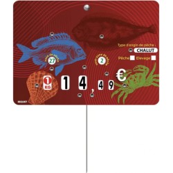 ETIQUETTE POISSON REDFISH