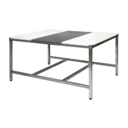 TABLE DE DECOUPE MIXTE FACE A FACE 2000X1000 - alèze inox centrale