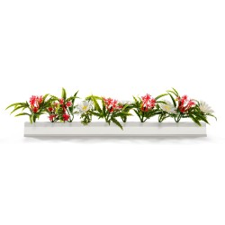 BARRETTES BLANCHES LG 250 MM - FLEURS PASSION/MARGUERITES - Boîte 12