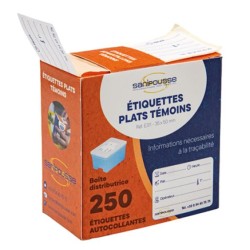 ETIQUETTES ECHANTILLONS - boite distributrice 250