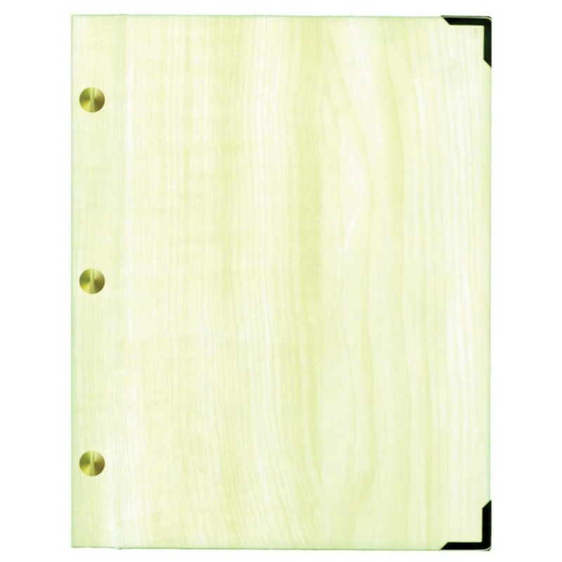 CARTE DES VINS 185x235 mm Authentic faux bois clair sans marquage