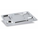 PLATEAU INOX 6 COMPARTIMENTS - 460x285x20 mm