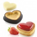 KIT PLAQUE SILICONE - 8 tartelettes cœur 80x70xht20 mm - 30ml