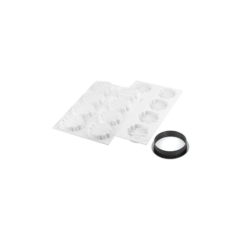 KIT PLAQUE SILICONE - 8 tartelettes honoré Ø 80xht20 mm - 34ml