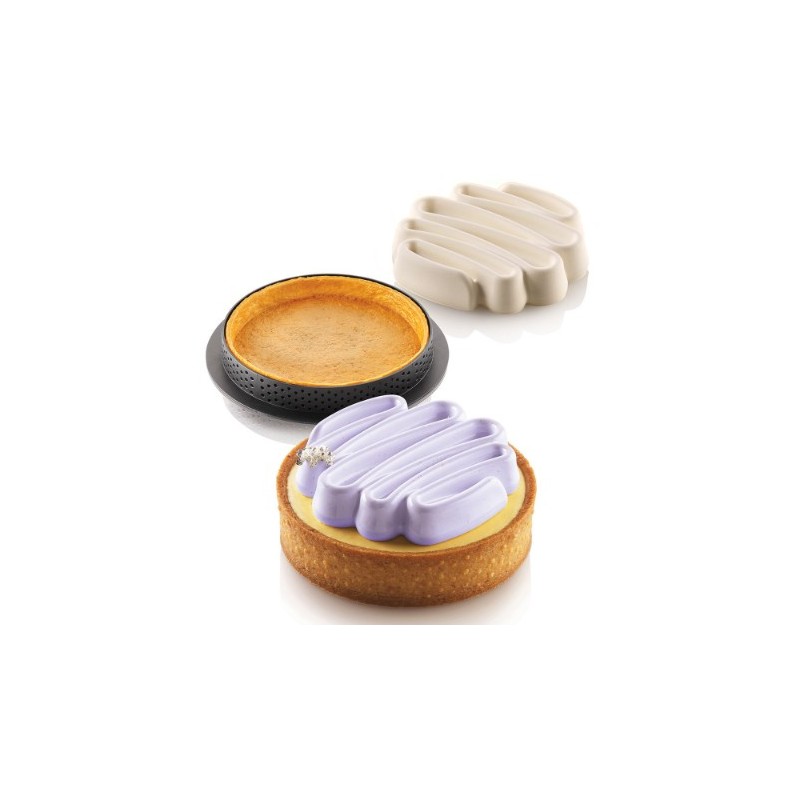 KIT PLAQUE SILICONE - 8 tartelettes honoré Ø 80xht20 mm - 34ml