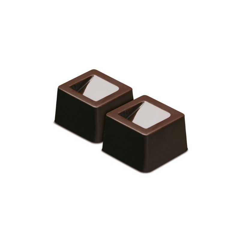 PLAQUE SILICONE CHOCOLAT - 15 carrés 26x26xht18 mm - 10ml