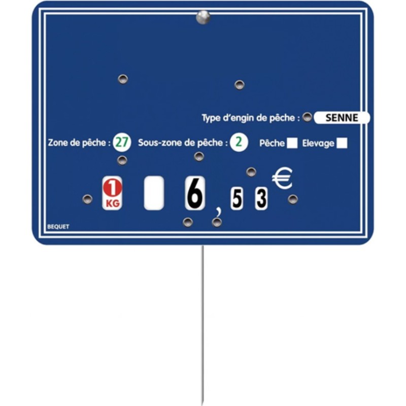 ETIQUETTE POISSON ARDOISINE BLEUE