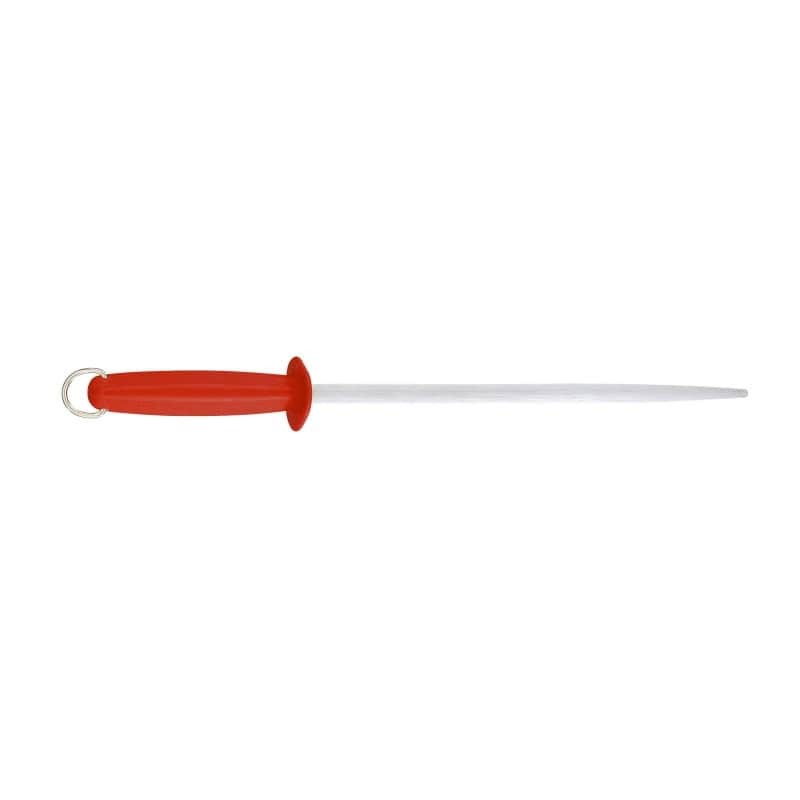 FUSIL CHROME STANDARD ROND - 300 - manche plastique - ROUGE