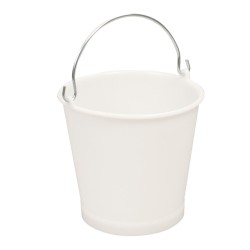 SEAU ROND PLASTIQUE + ANSE INOX