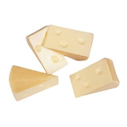 FACTICE EMMENTAL PETIT MORCEAU - Lg 90 x 60 mm (lot de 4)