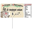 ETIQUETTE ALLERGENES 70x40 mm -grip à clipser sur le coté - lot de 10