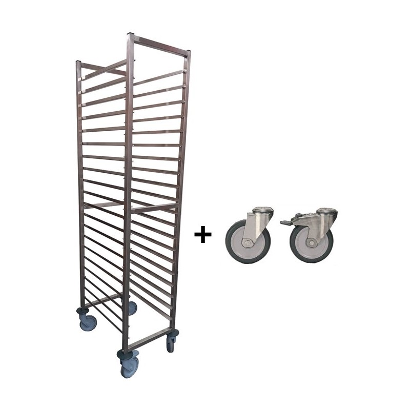 ECHELLE INOX GN 1/1 ROUES INOX