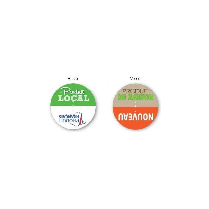 DISCINFO "produit français/produit local" Ø 68 mm (lot de 10)