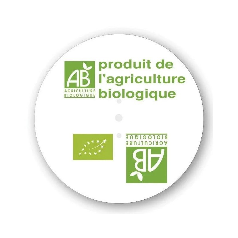 DISCINFO "produit de l'agriculture biologique/AB" Ø 68 mm (lot de 10)