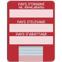 CLIP BOUCHERIE "NE, ELEVE, ABATTU" - lot de 10