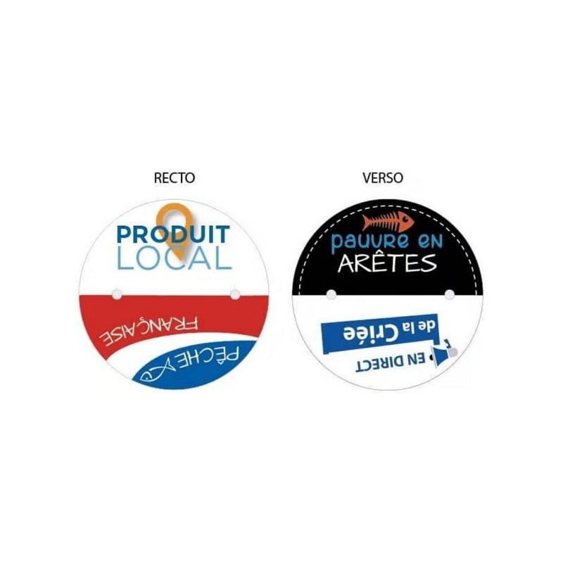 DISCINFO "produit local/pauvre en arêtes" Ø 68 mm (lot de 10)