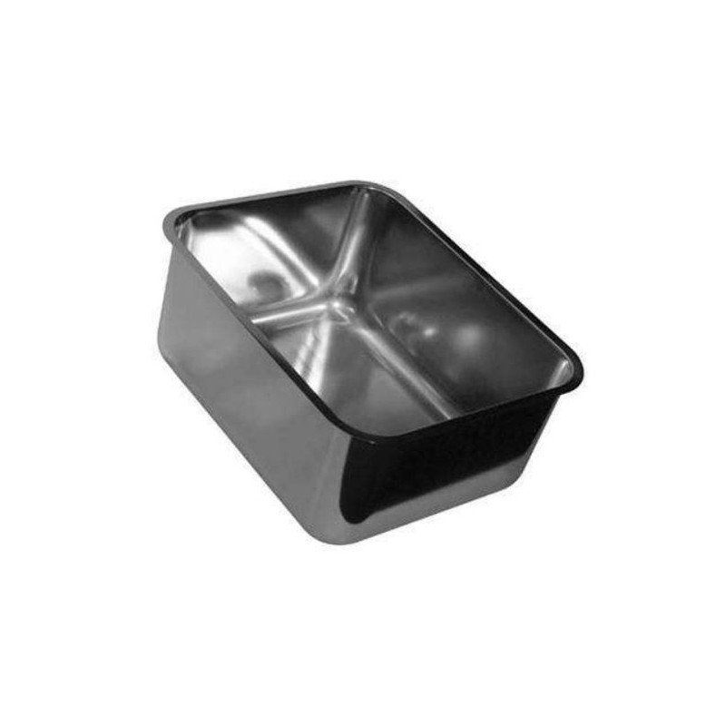 BAC INOX A SOUDER/ENCASTRER 600X500XP300 + BONDE SURVERSE