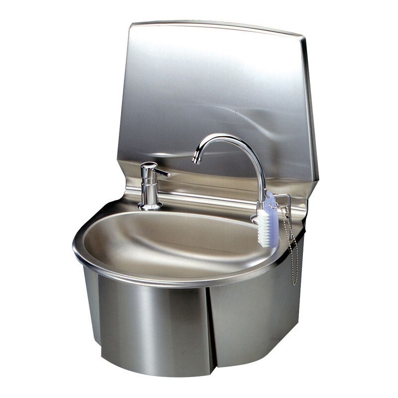 LAVE MAINS INOX PLAQUE POUSSOIR BOURGEAT